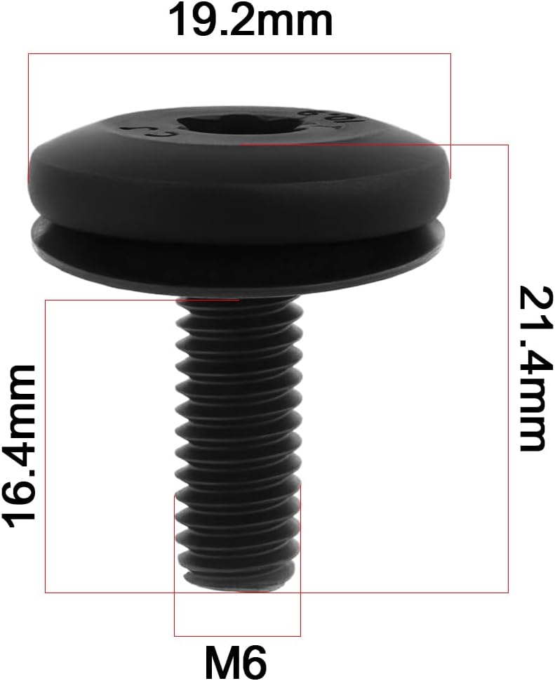ECSiNG 5pcs T30 Torx Head Bolt 07146959923 M6 Self-Tapping Torx Head Screw with Washer for Headlight Radiator Frame Front Frame Compatible with BMW 1 2 3 4 Series - Image 4